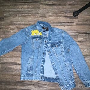 Spongebob members only jean jacket.